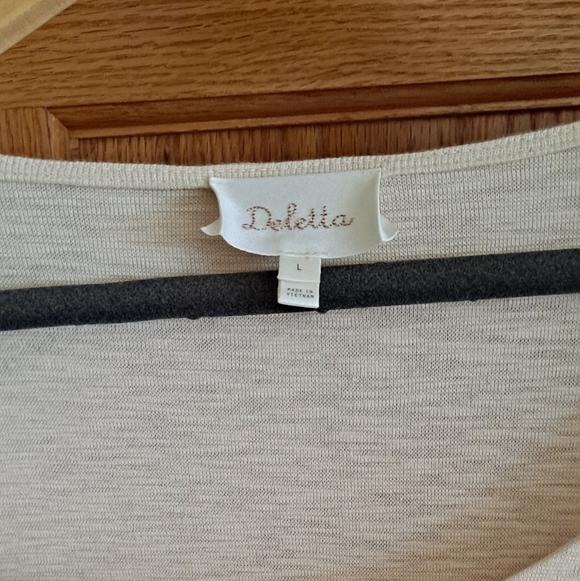 Anthropologie Deletta Creamy Lace Detail Top - Picture 6 of 6